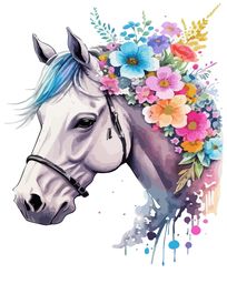 konj z rozami PULOVER